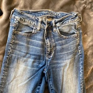 Super stretch hi-rise jeggings medium wash size 2